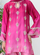 3-Piece Suit – Russian Silk with Moez Stone Tikki Work