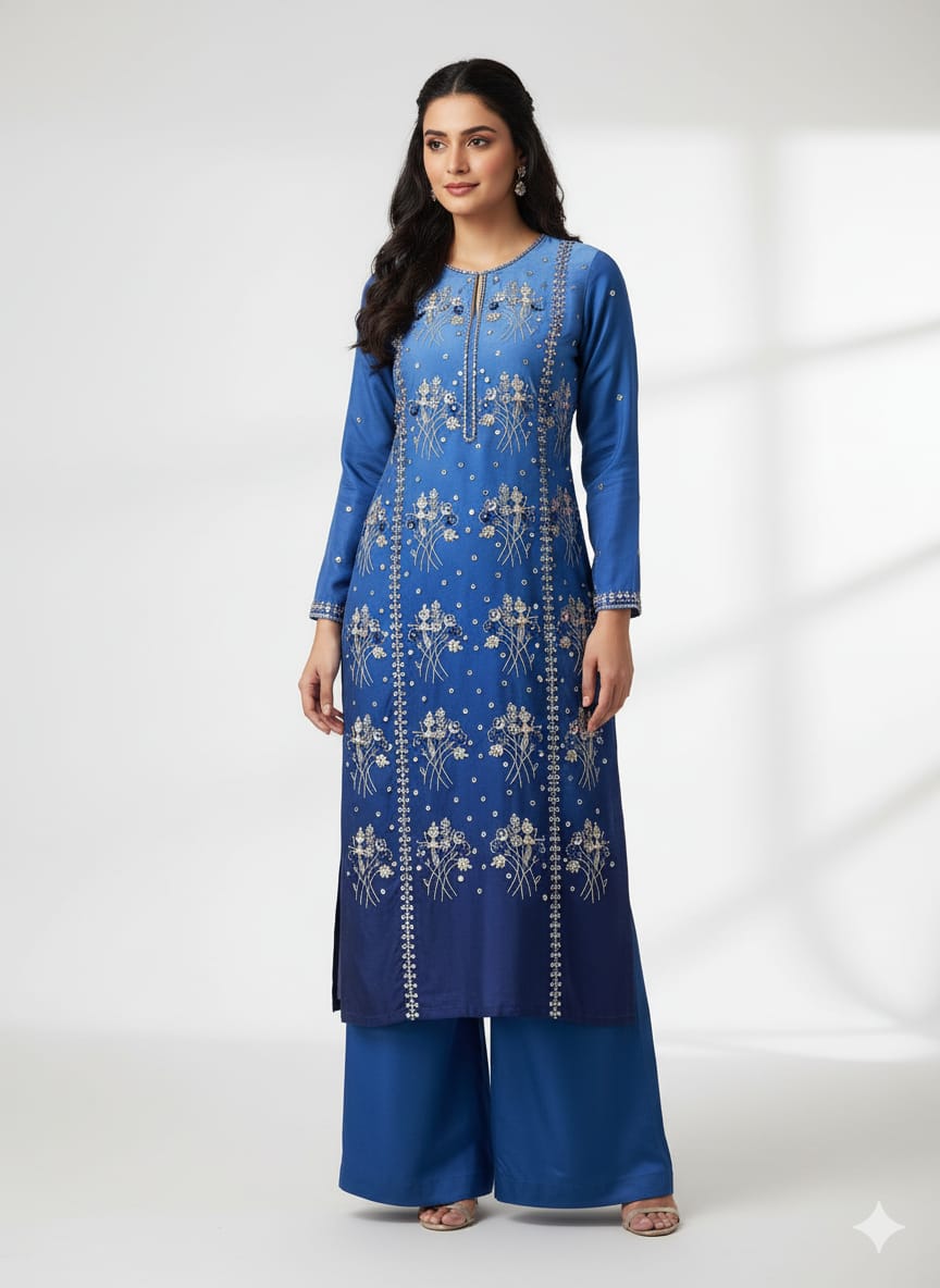 3PC - Embroidered Cambric Suit